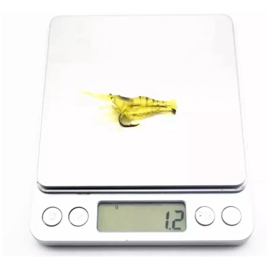 Kit Com 10 Iscas Artificiais Camarão Aromatizado De Silicone Com Anzol