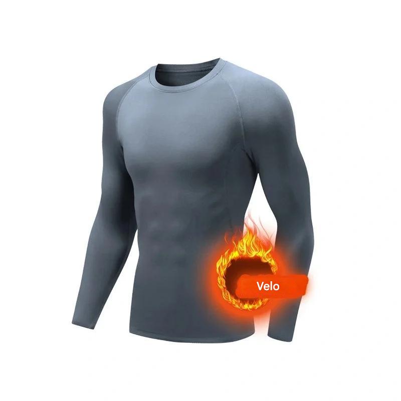 T-Shirt de Compressão Térmica de Manga Longa Masculina