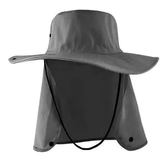Chapéu Australiano Pescador Com Capuz Proteção Solar