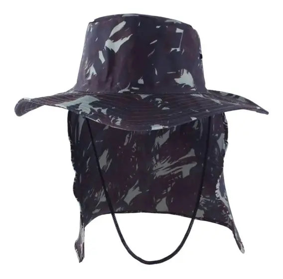 Chapéu Australiano Pescador Com Capuz Proteção Solar