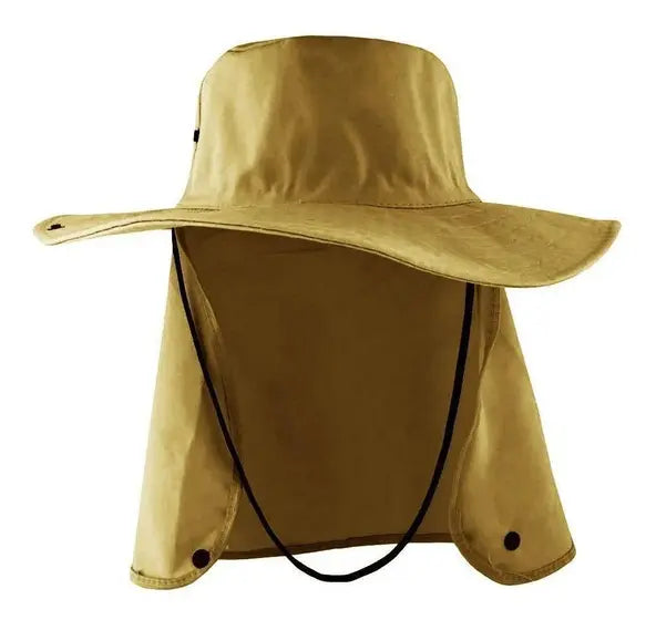 Chapéu Australiano Pescador Com Capuz Proteção Solar