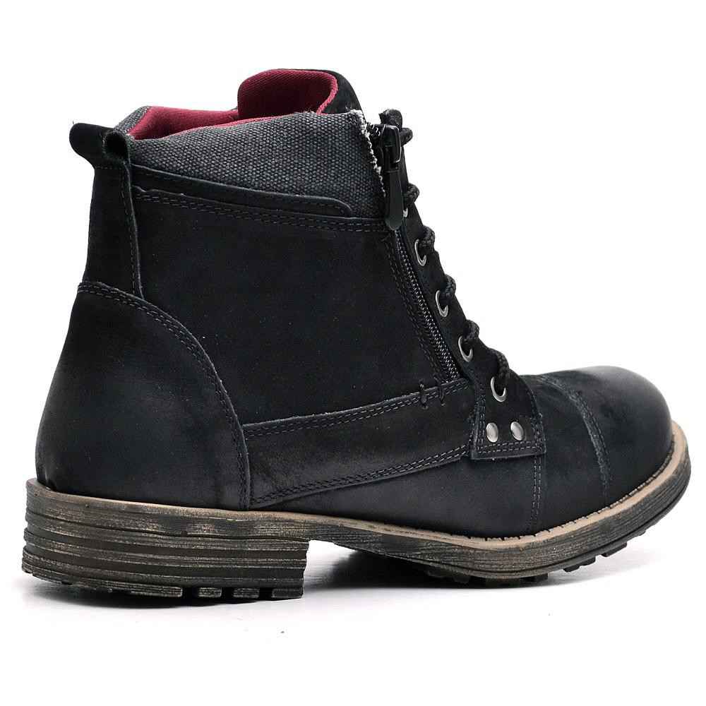 Bota Masculina Couro Casual Preto