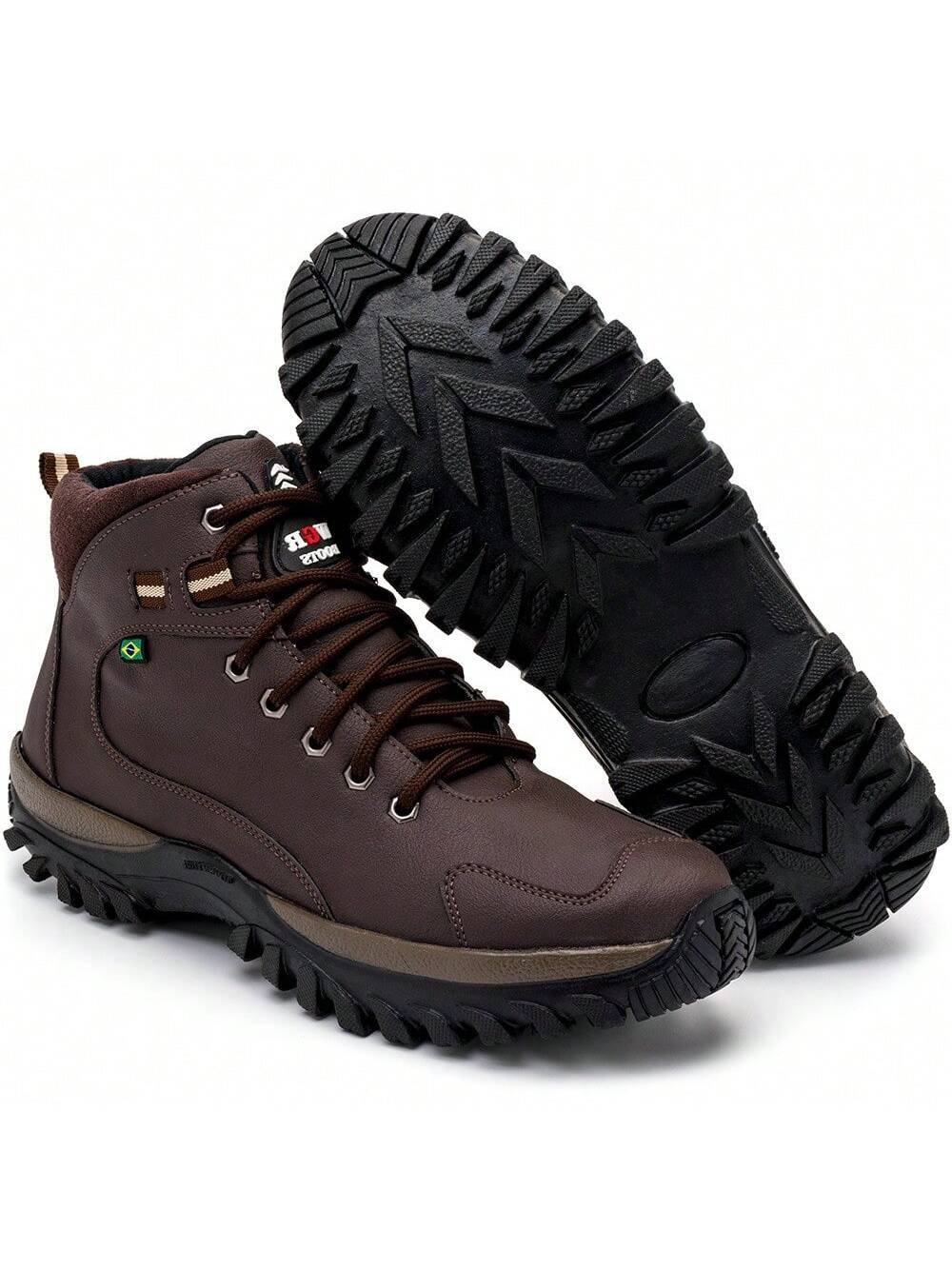 Bota Masculina Coturno Couro Adventure