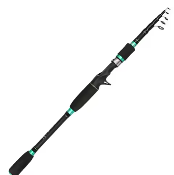 Vara de Pesca Telescópica Fibra de Carbono Para Molinete e Carretilha