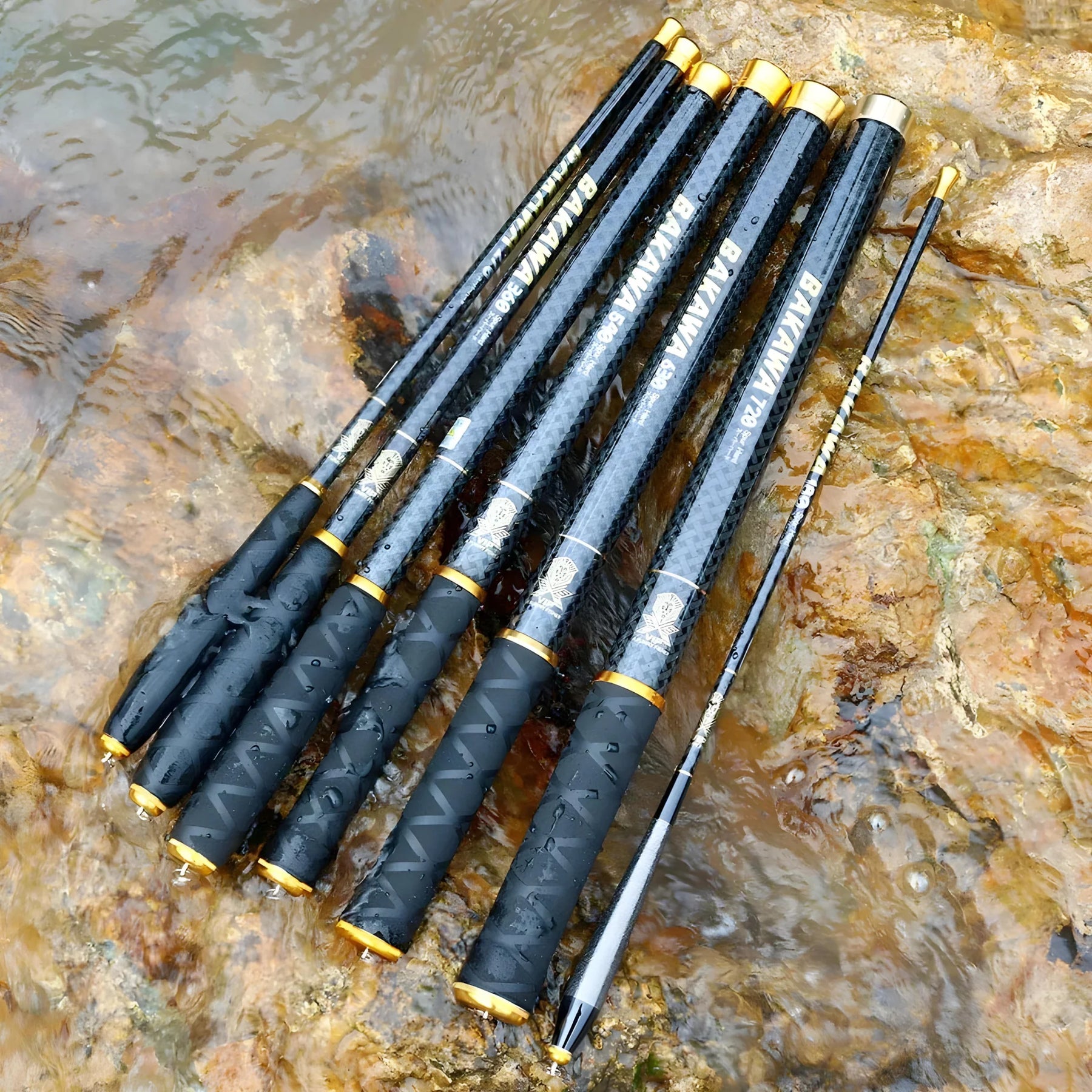 Vara de Pesca Telescópica de Carbono Ultra Leve e Resistente