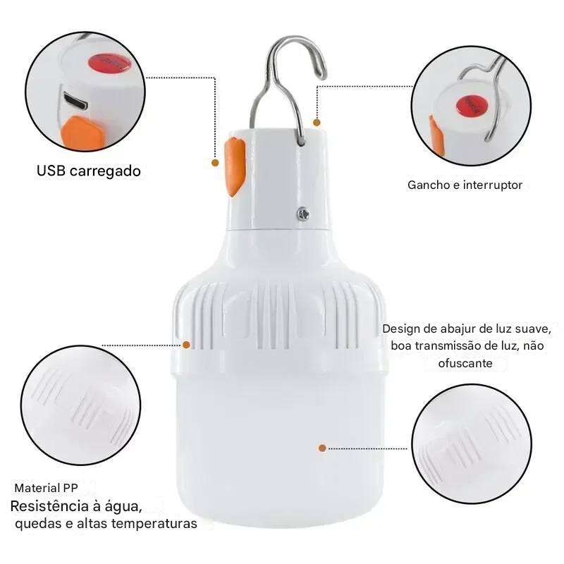 Lâmpada LED Recarregável USB