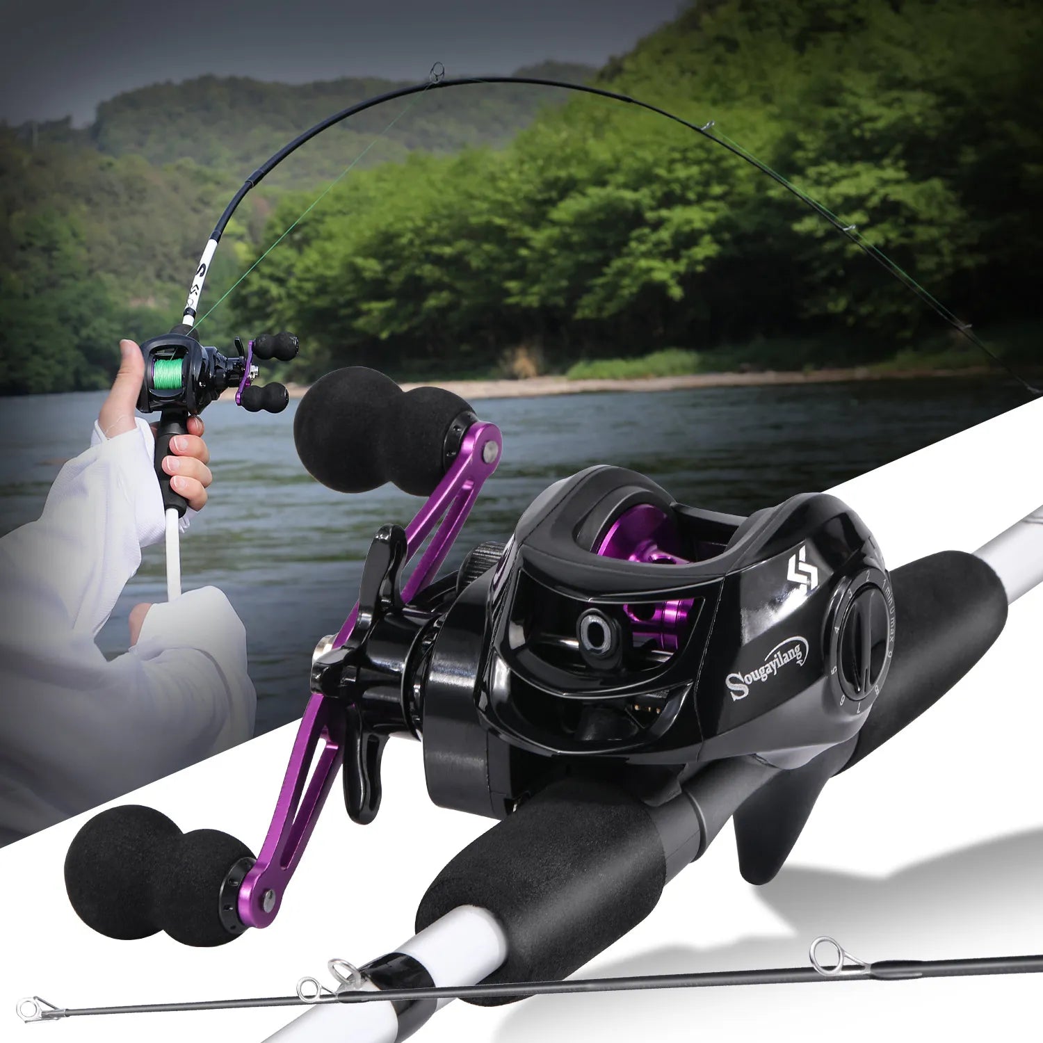 Kit de Pesca Completo – Carretilha 8kg e Vara de 1,98m para Pescarias de Sucesso