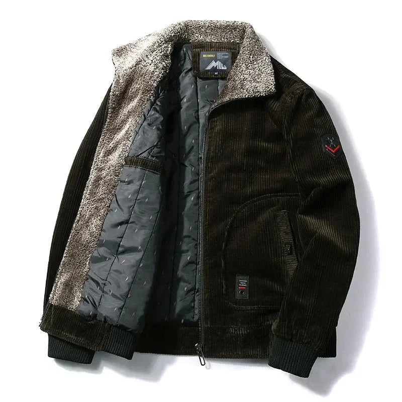 Jaqueta Masculina Inverno Térmica Veludo