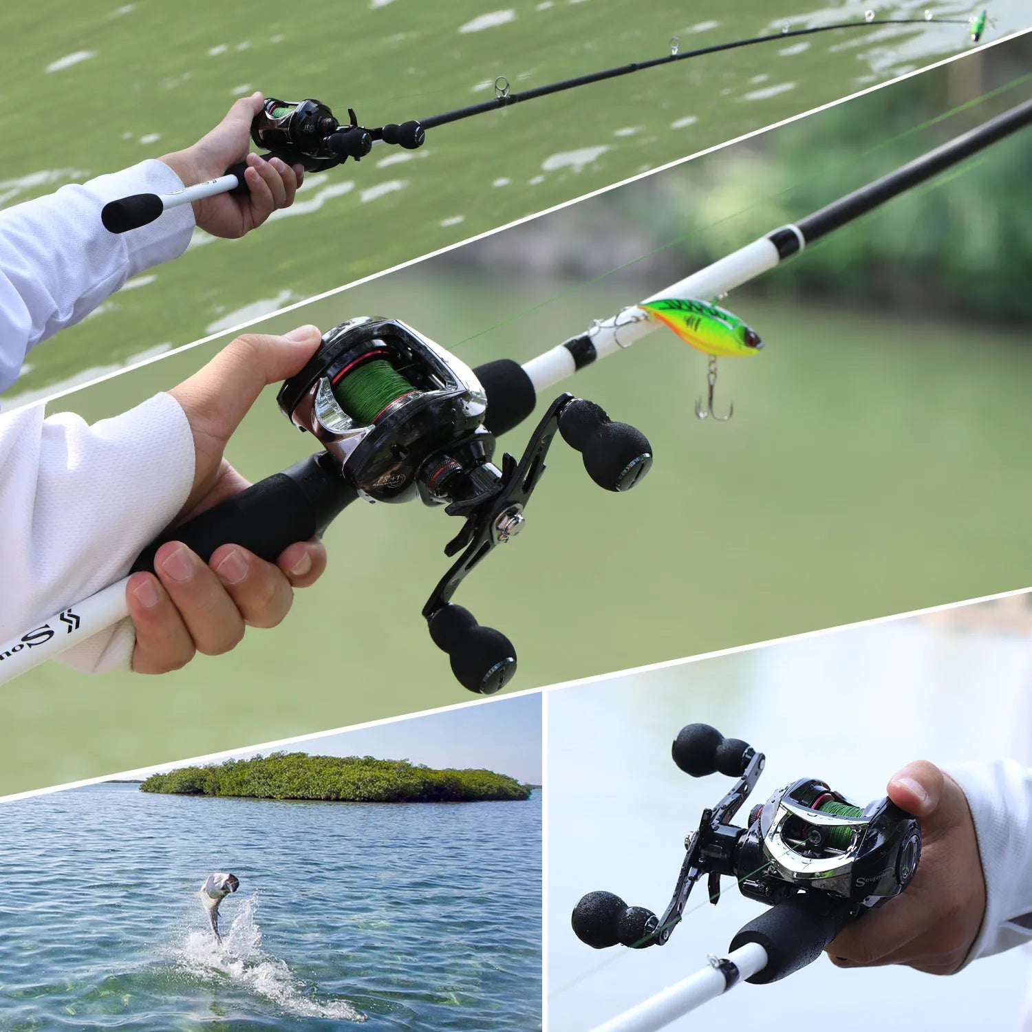 Kit de Pesca Completo – Carretilha 8kg e Vara de 1,98m para Pescarias de Sucesso