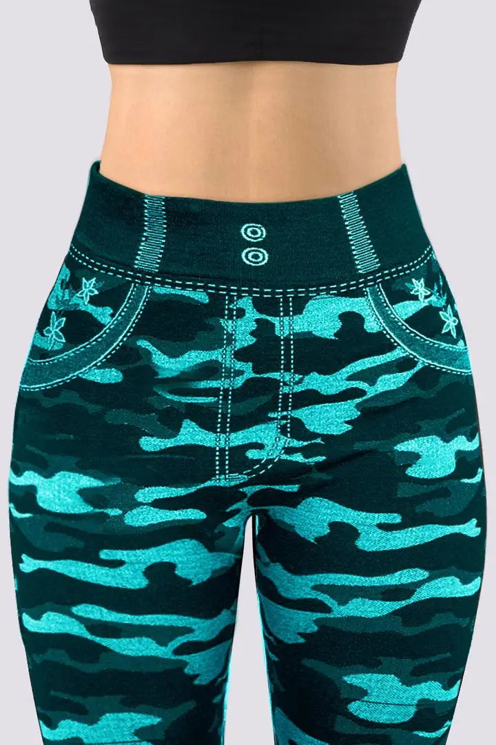 Leggings Jeans Camuflados para Mulheres