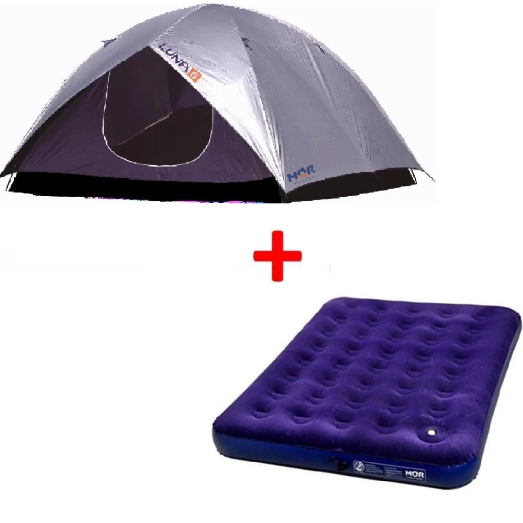 Barraca 5 Lugares Luna + Colchão Casal + Bomba De Pé Camping