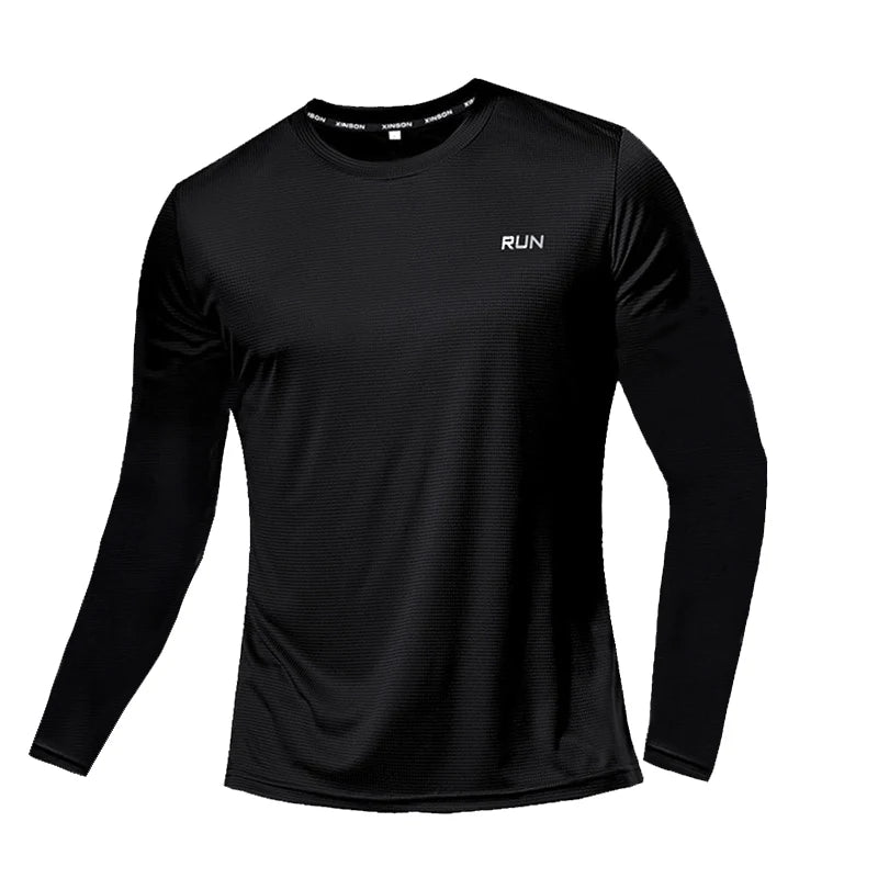 Camiseta Masculina Longa de Seda Gelo