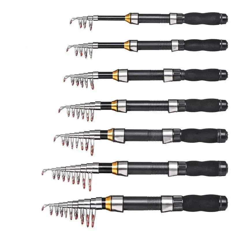 Vara Telescópica Mini de Fibra de Carbono