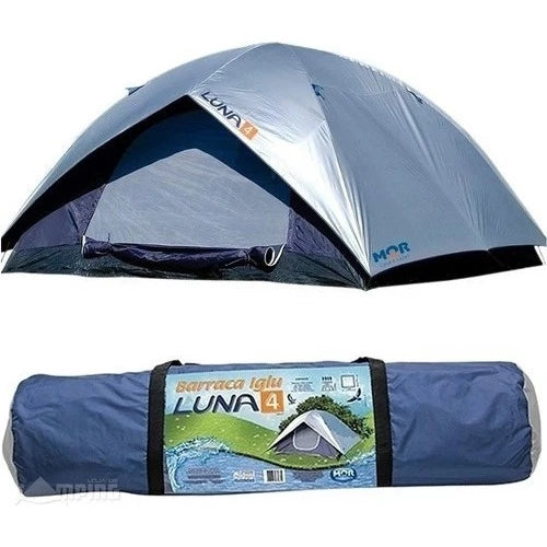 Barraca Camping Mor Luna 4 Pessoas Impermeável Sobreteto