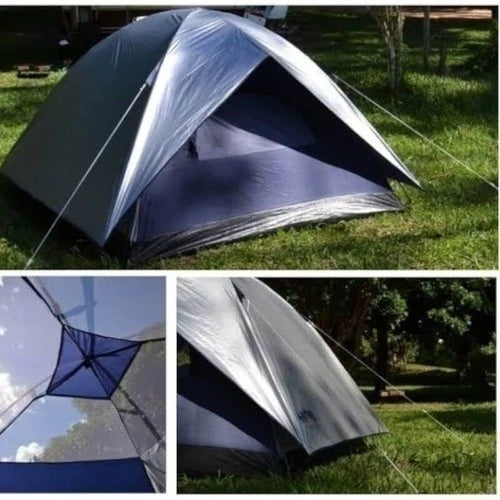 Barraca Camping Mor Luna 4 Pessoas Impermeável Sobreteto