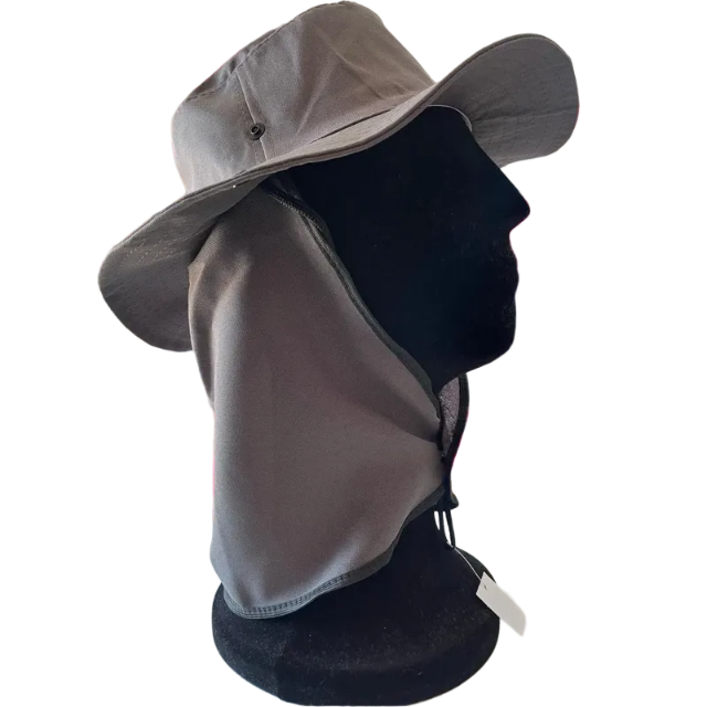 Chapéu Australiano Pescador Com Capuz Proteção Solar