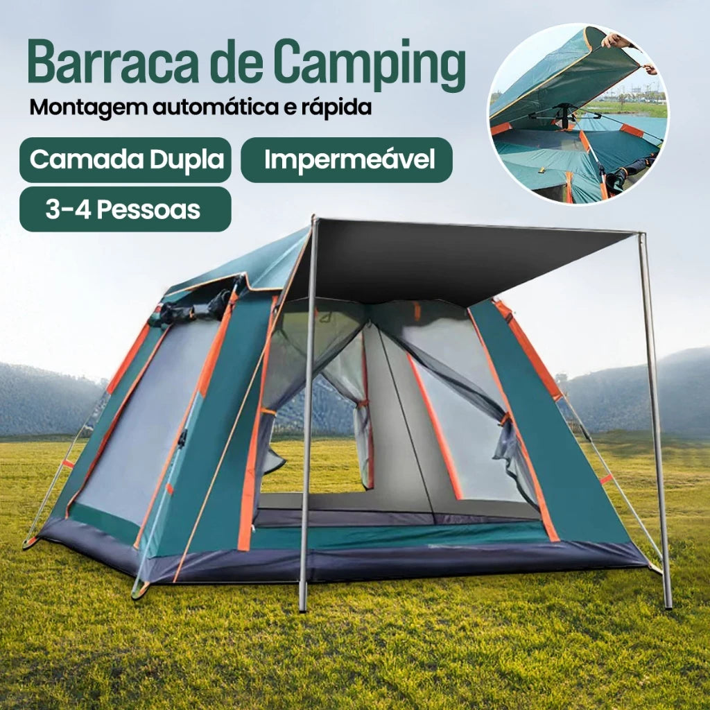 Barraca De Acampamento Automática 3/4 Pessoas