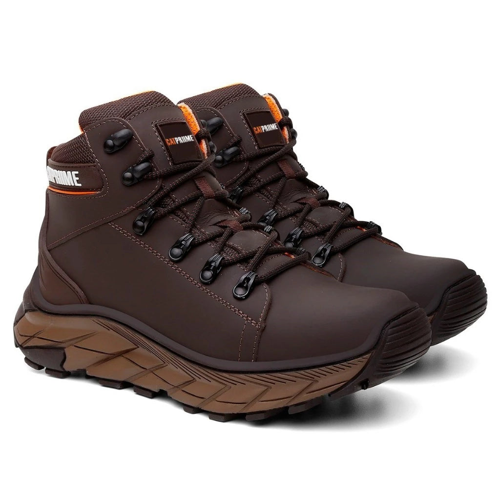 Bota Masculino Coturno Trilha Trabalho Segurança Couro Conforto