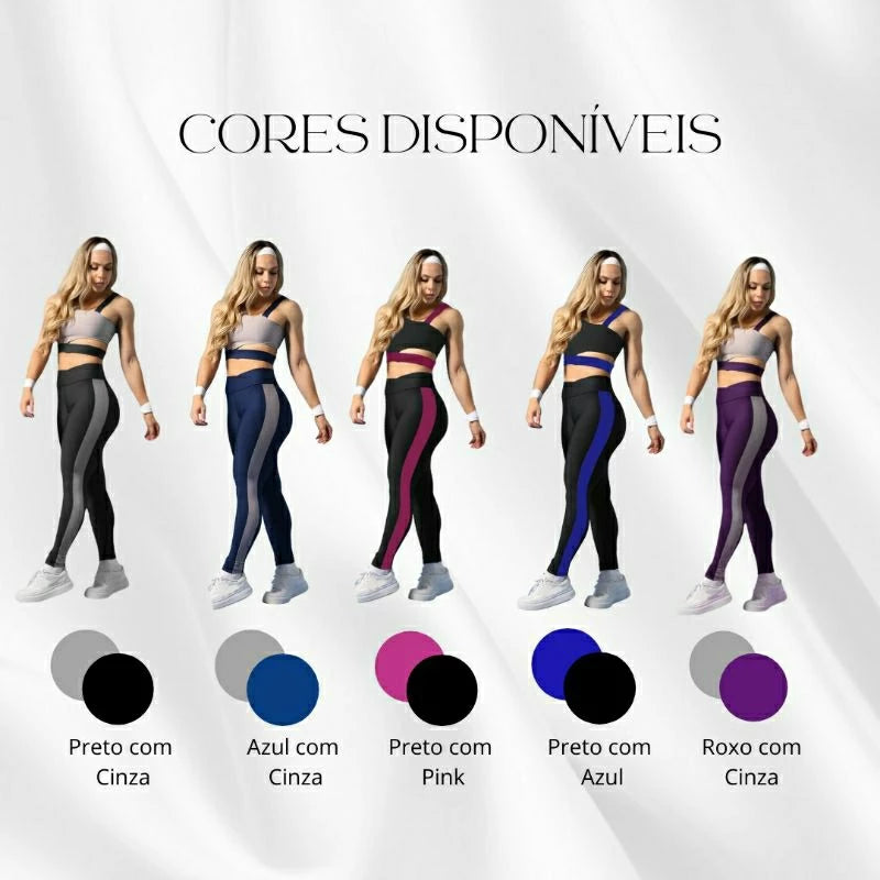 Conjunto Academia Fitness Top + Calça Legging Premium