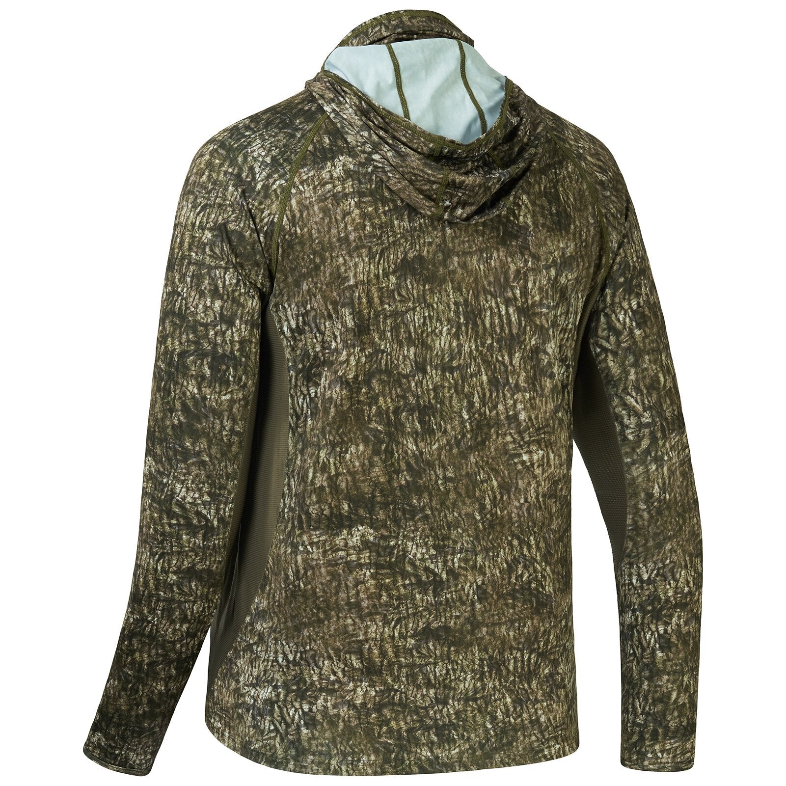 Camisa de Pesca Camo UV50+ com Capuz e Máscara