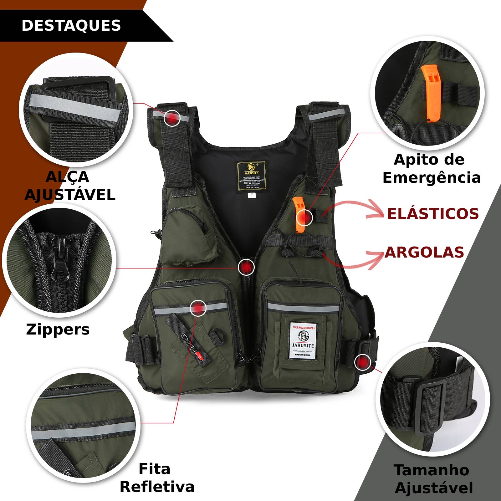 Colete de Pesca Flutuante Explorato