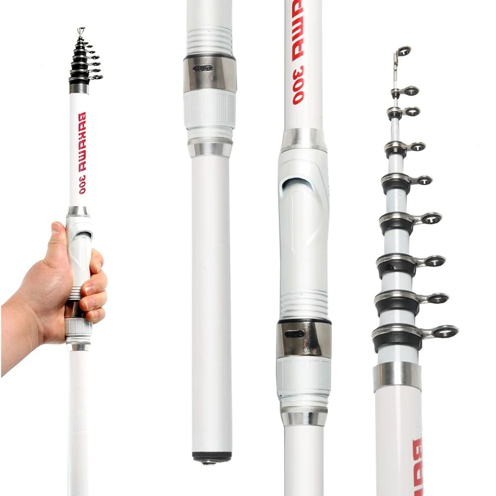 Vara de Pesca Telescópica de Fibra de Carbono