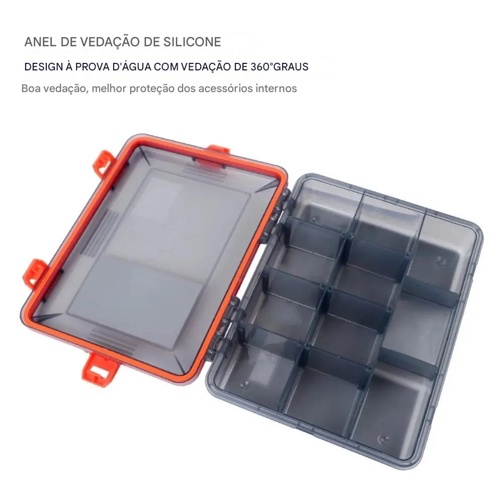 Caixa de Pesca Grande com Alta Capacidade - Organizador de Acessórios, Iscas e Anzóis