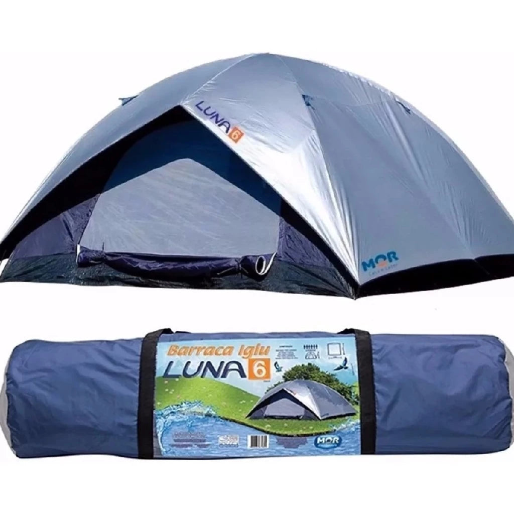 Barraca 5 Lugares Luna + Colchão Casal + Bomba De Pé Camping