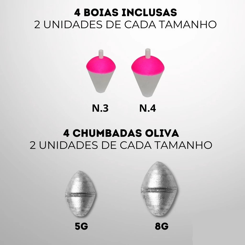 Kit De Pesca Completo 1 Vara Telescópica 12 Lbs + 1 Molinete Com Linha