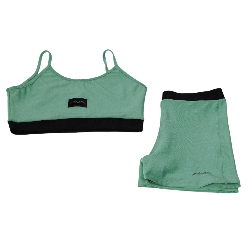 Conjunto Feminino Academia Suplex Top e Short Com Elástico