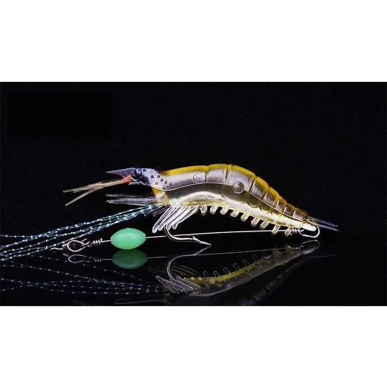 Kit 5 Iscas Artificiais Camarão Com Anzol