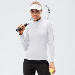 Camiseta Esportiva Feminina de Manga Longa