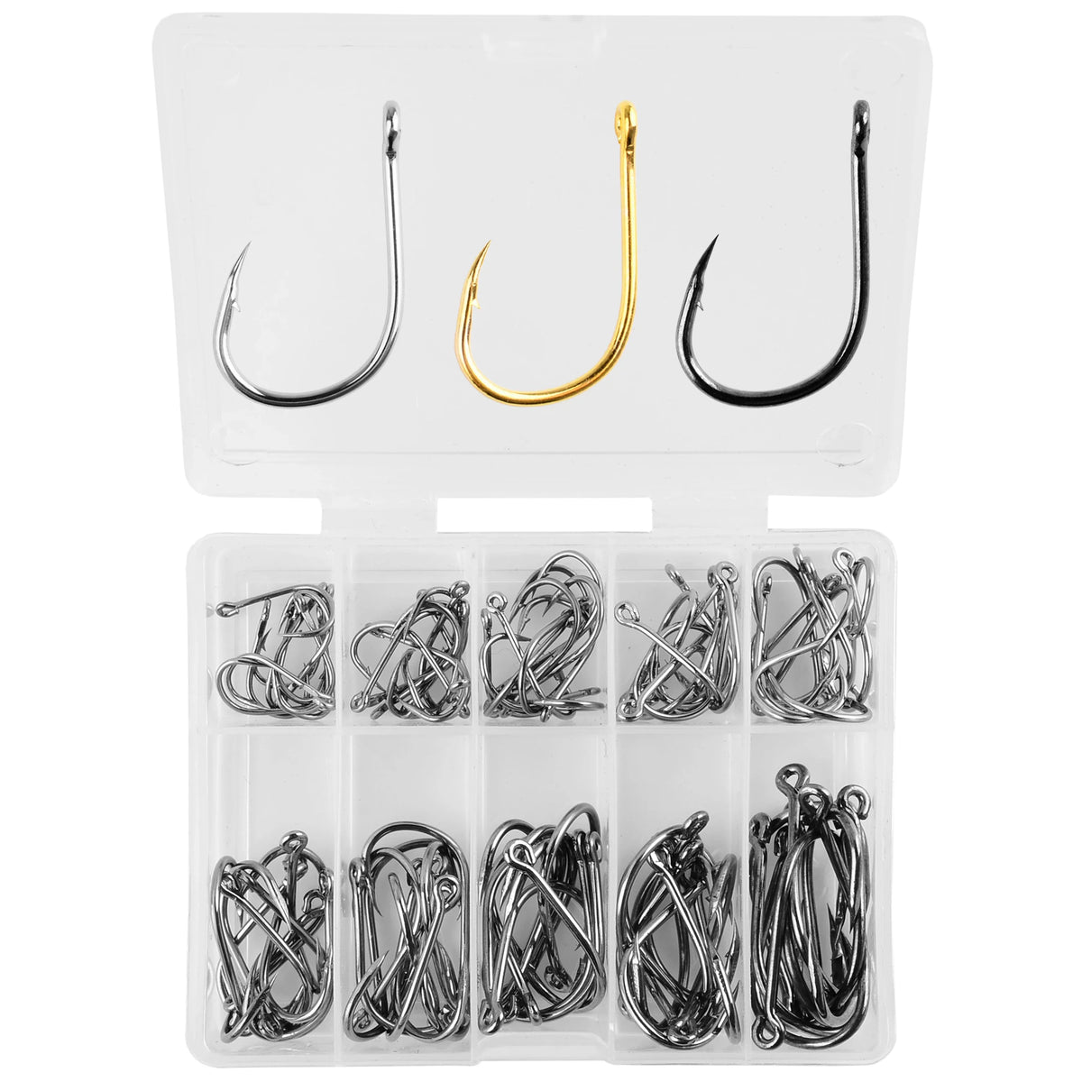 Conjunto De 100 Anzóis Feito De Aço Carbono