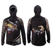 Camisa De Pesca Masculina Com Proteção de Rosto