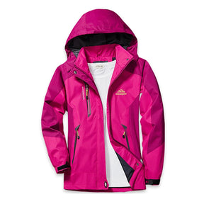 Jaqueta Feminina Trekking com Capuz Impermeável