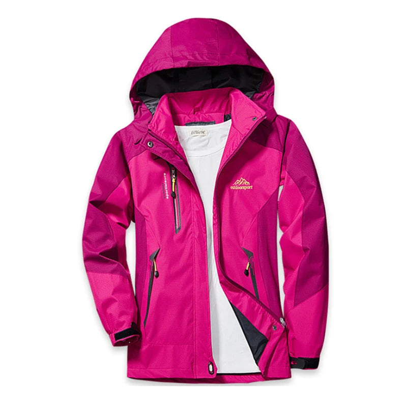 Jaqueta Feminina Trekking com Capuz Impermeável