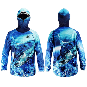Camisa De Pesca Masculina Com Proteção de Rosto