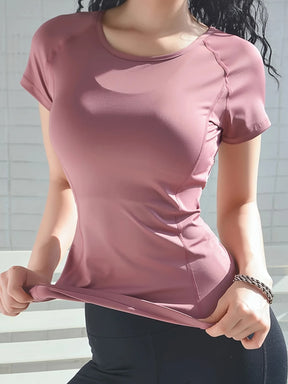Camiseta Esportiva Feminina de Manga Curta