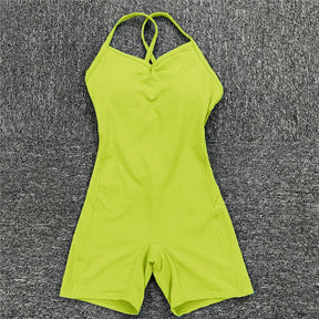 Body Macaquinho Fitness Elastano