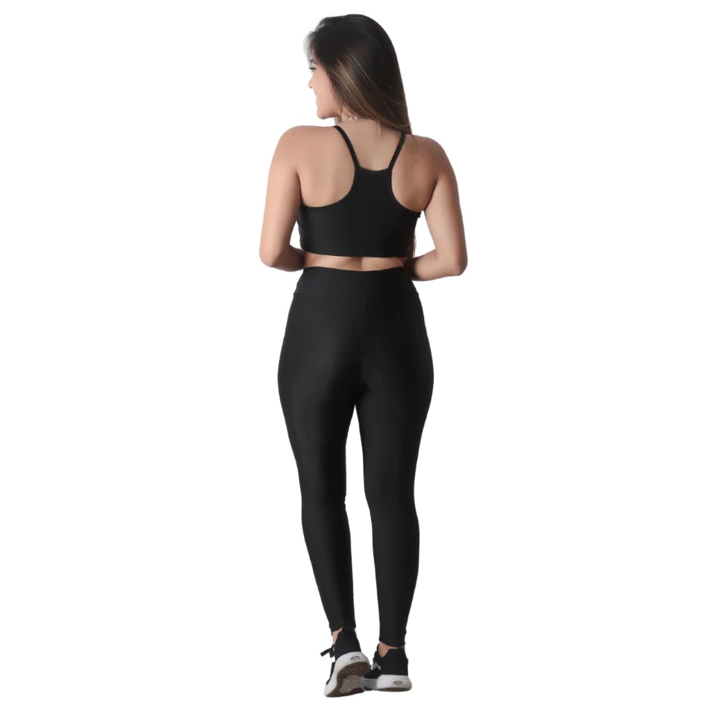 Conjunto Feminino Brilhoso Academia Fitness