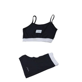 Conjunto Feminino Academia Suplex Top e Short Com Elástico
