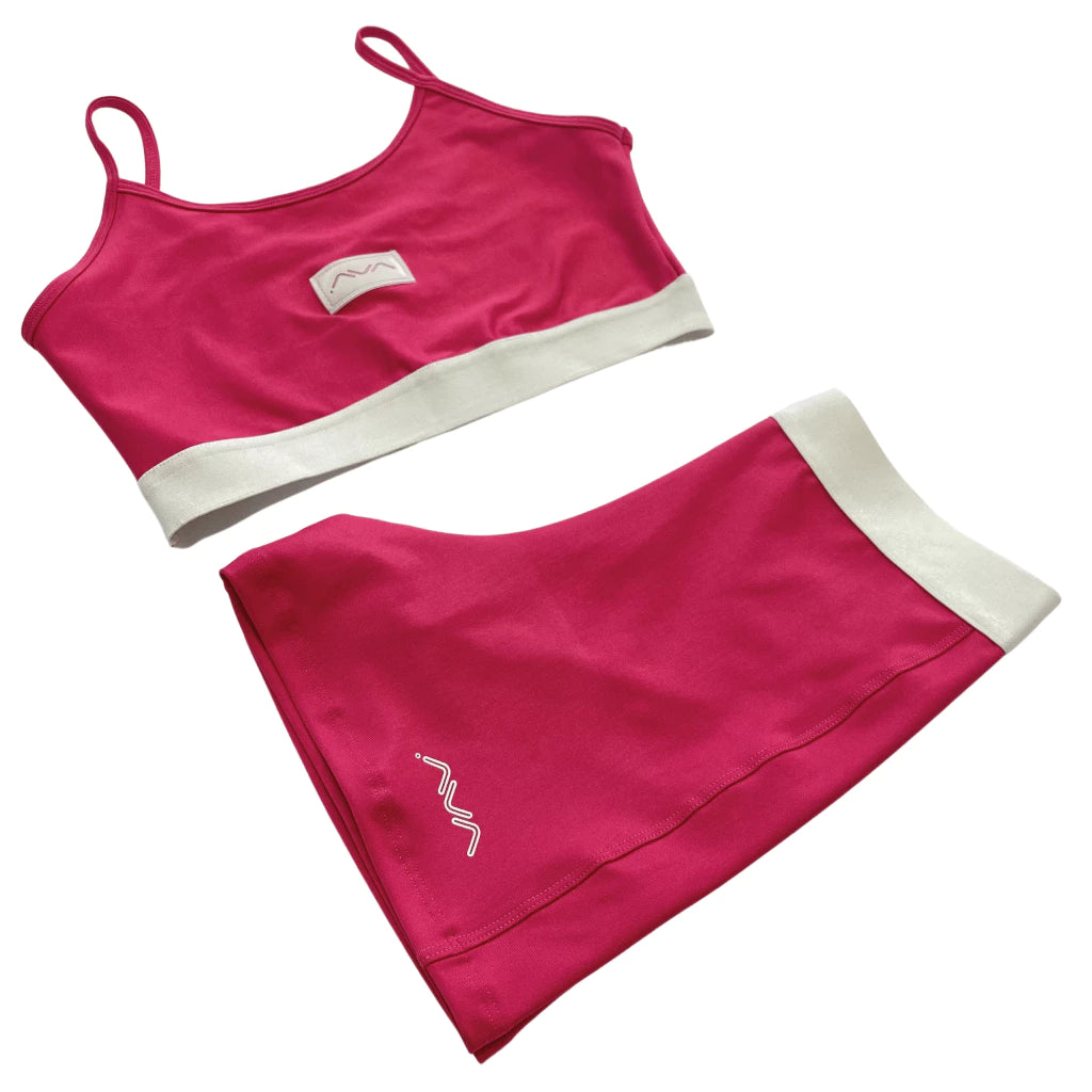 Conjunto Feminino Academia Suplex Top e Short Com Elástico