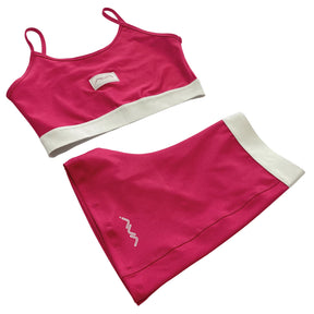 Conjunto Feminino Academia Suplex Top e Short Com Elástico