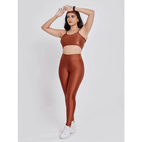 Conjunto Feminino Brilhoso Academia Fitness