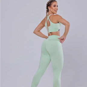 Conjunto Feminino Verde Água Basico Fitness
