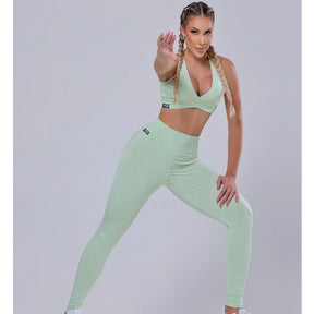 Conjunto Feminino Verde Água Basico Fitness
