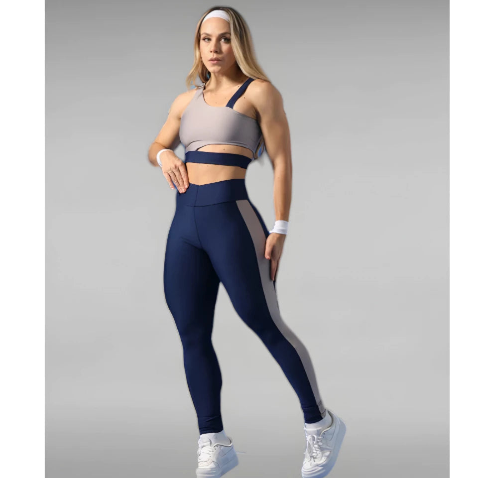 Conjunto Academia Fitness Top + Calça Legging Premium