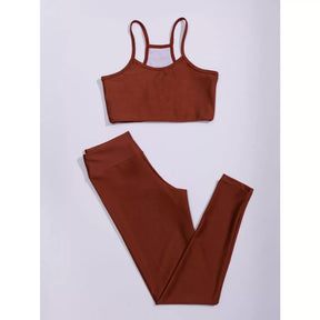Conjunto Feminino Brilhoso Academia Fitness