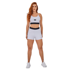 Conjunto Feminino Academia Suplex Top e Short Com Elástico