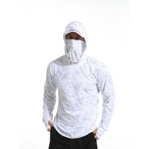 Camisa de Pesca Masculina com Capuz e Máscara